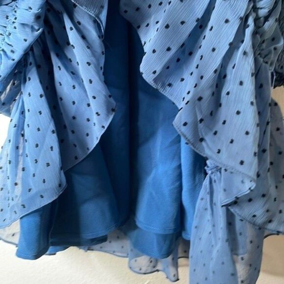 SANDRO Gwen Polka-Dot Ruffled Dress Womens Size 40 US (Large) - Picture 13 of 13